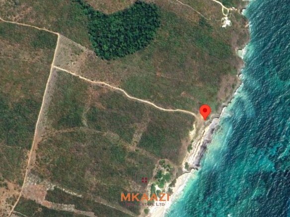 45-acre beachfront land for sale in Uyombo Kenya with panoramic ocean views and luxury resort development potential.