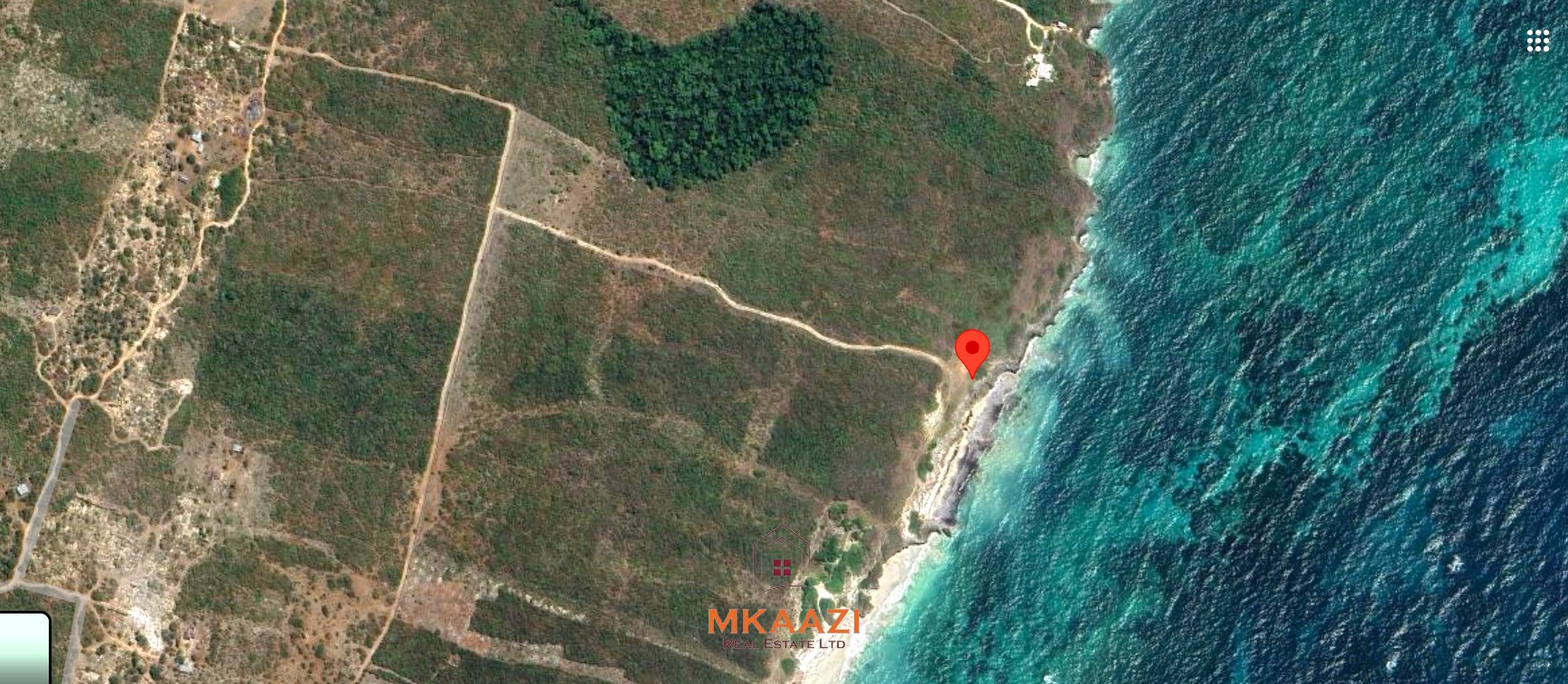 45-acre beachfront land for sale in Uyombo Kenya with panoramic ocean views and luxury resort development potential.
