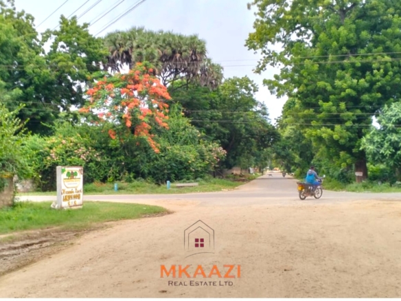 Quarter-acre plot for sale next to Mwembe Resort Malindi with ready title deed, perimeter wall, water and electricity on site.