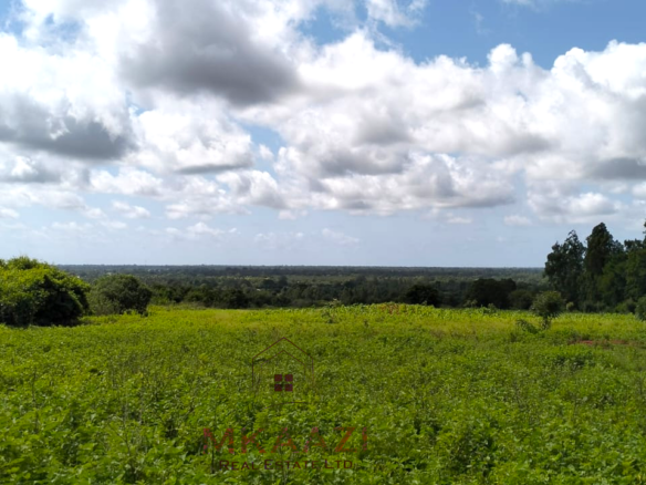 8.5 acres of prime land for sale in Kakuyuni, Malindi featuring stunning panoramic views, piped water, clearly marked boundaries, six acres cleared, all-weather road access, and excellent potential for farming, tourism, residential development, and investment.