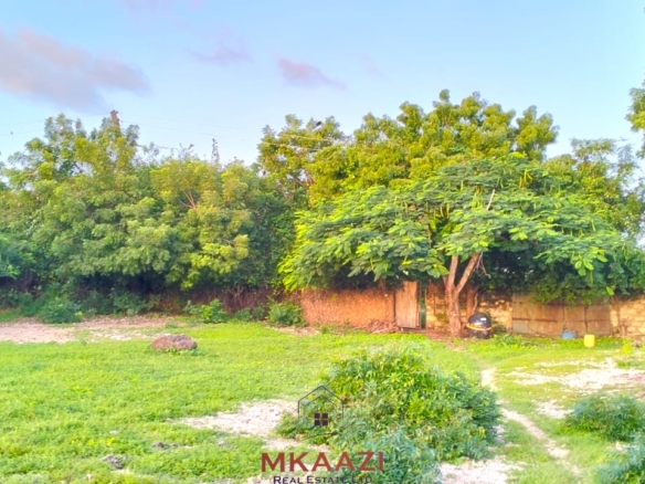 Prime 1.15-acre road frontage property for sale on Casuarina Road, Malindi, located directly on tarmac and within walking distance to the beach.