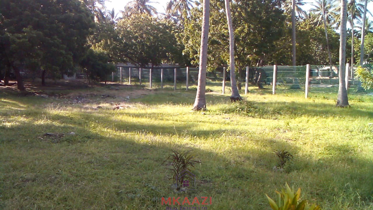 Prime ¼ acre fenced freehold plot for sale in Garoda Watamu, second row from Turtle Bay Road with electricity and water available on-site.