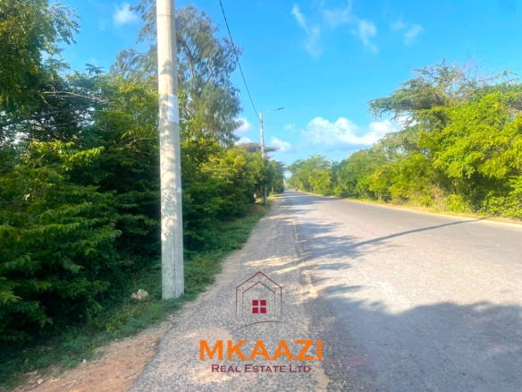 Half-acre freehold road frontage plot for sale in Watamu South near the beach, ideal for hospitality, residential, commercial, or investment development.