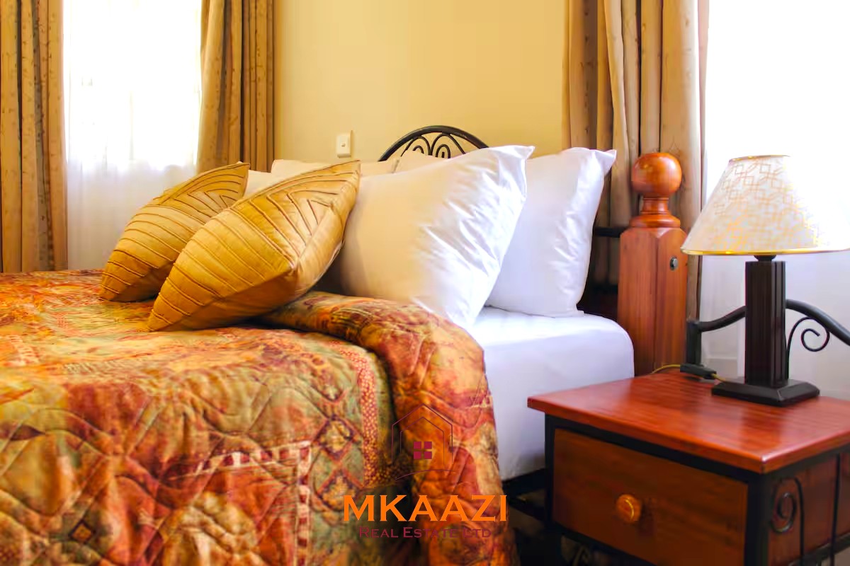 Luxury 3-bedroom apartment for sale in Lavington Nairobi, measuring 121 sqm, available furnished at KSh 14.5M or unfurnished at KSh 13.5M within a secure gated and walled community.