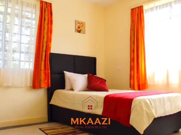 Luxury 3-bedroom apartment for sale in Lavington Nairobi, measuring 121 sqm, available furnished at KSh 14.5M or unfurnished at KSh 13.5M within a secure gated and walled community.