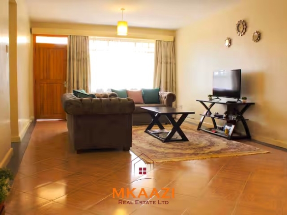 Luxury 3-bedroom apartment for sale in Lavington Nairobi, measuring 121 sqm, available furnished at KSh 14.5M or unfurnished at KSh 13.5M within a secure gated and walled community.