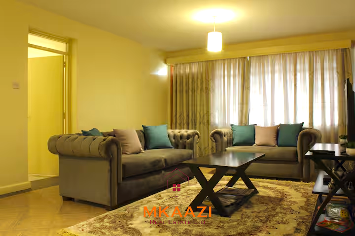 Luxury 3-bedroom apartment for sale in Lavington Nairobi, measuring 121 sqm, available furnished at KSh 14.5M or unfurnished at KSh 13.5M within a secure gated and walled community.