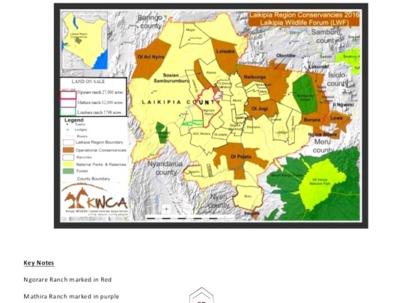 27,000-Acre Prime Ranch for Sale in Laikipia – Ngorare Ranch | KSh 350,000 per Acre