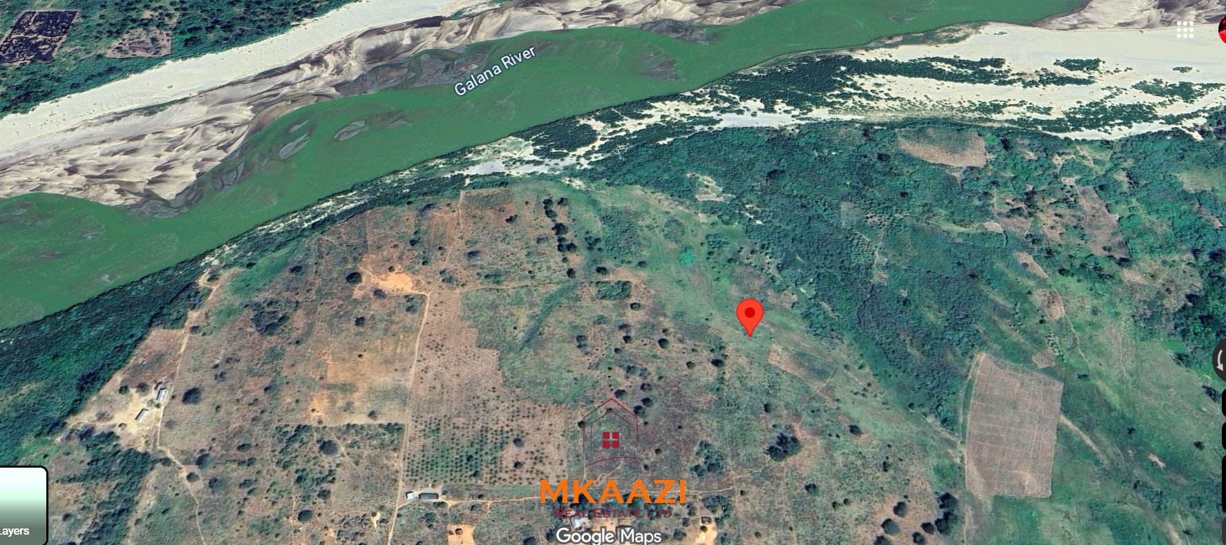 7-acre freehold agricultural land for sale or lease in Nyamala near River Sabaki with red soil, irrigation access, Napier grass cultivation, and elevated flood-safe terrain.
