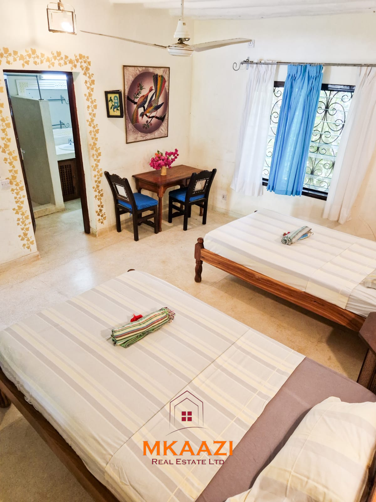 Luxury fully furnished 4-bedroom ensuite villa in Watamu available for Summertides Festival accommodation with swimming pool, Wi-Fi, air conditioning, housekeeping, and 24-hour security.