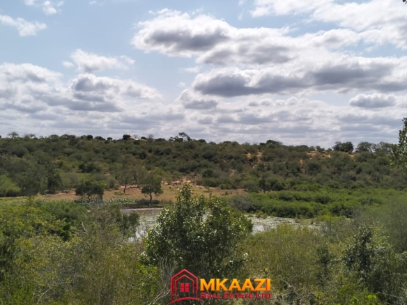 17-acre fertile virgin land for sale or lease in Nyamala, Baolala, Malindi with freehold title, next to a seasonal dam, ideal for commercial farming and agricultural investment.