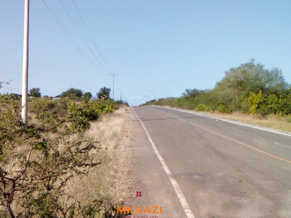 Prime 9-acre road frontage land for sale in Kakoneni Malindi with freehold title, water and electricity on site, suitable for residential, commercial and agricultural development.