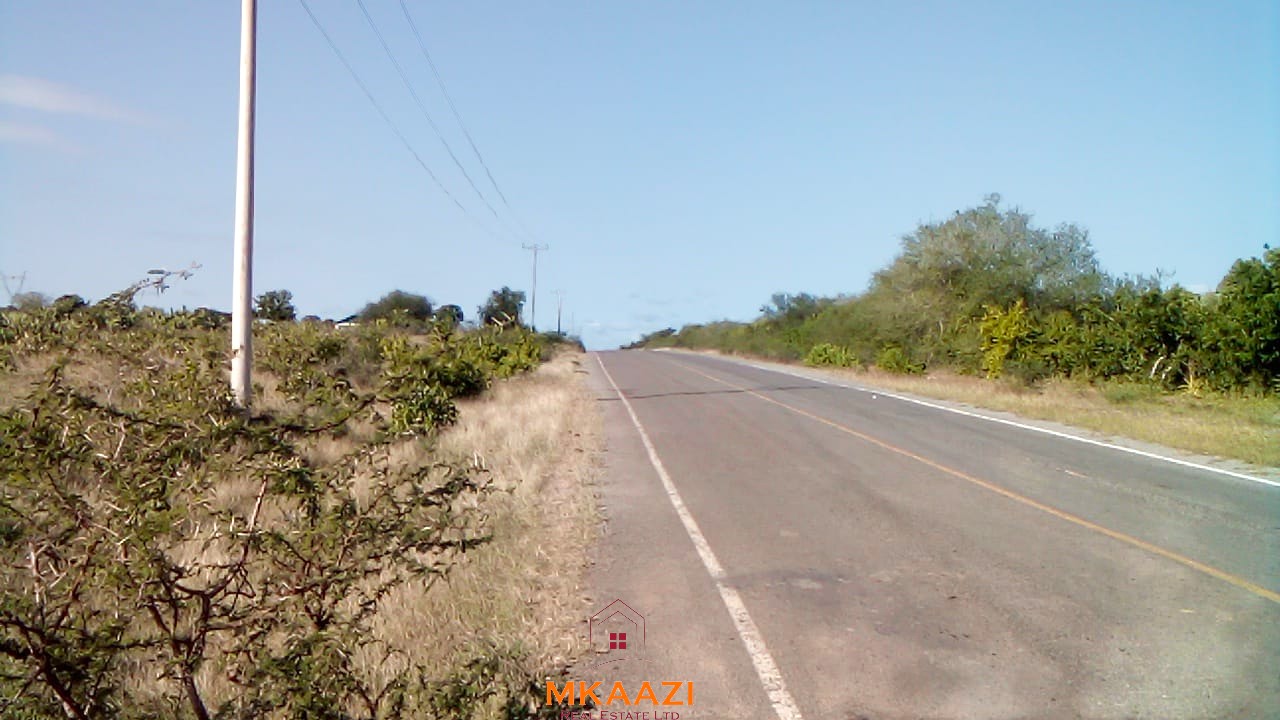 Prime 9-acre road frontage land for sale in Kakoneni Malindi with freehold title, water and electricity on site, suitable for residential, commercial and agricultural development.