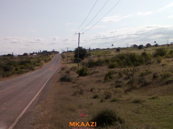 Prime 9-acre road frontage land for sale in Kakoneni Malindi with freehold title, water and electricity on site, suitable for residential, commercial and agricultural development.