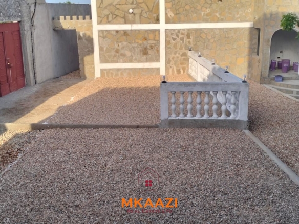 Newly built 3-bedroom house with SQ for rent on Casuarina Road, Malindi, featuring a private compound, ocean views, garden, gazebo, and covered patio.