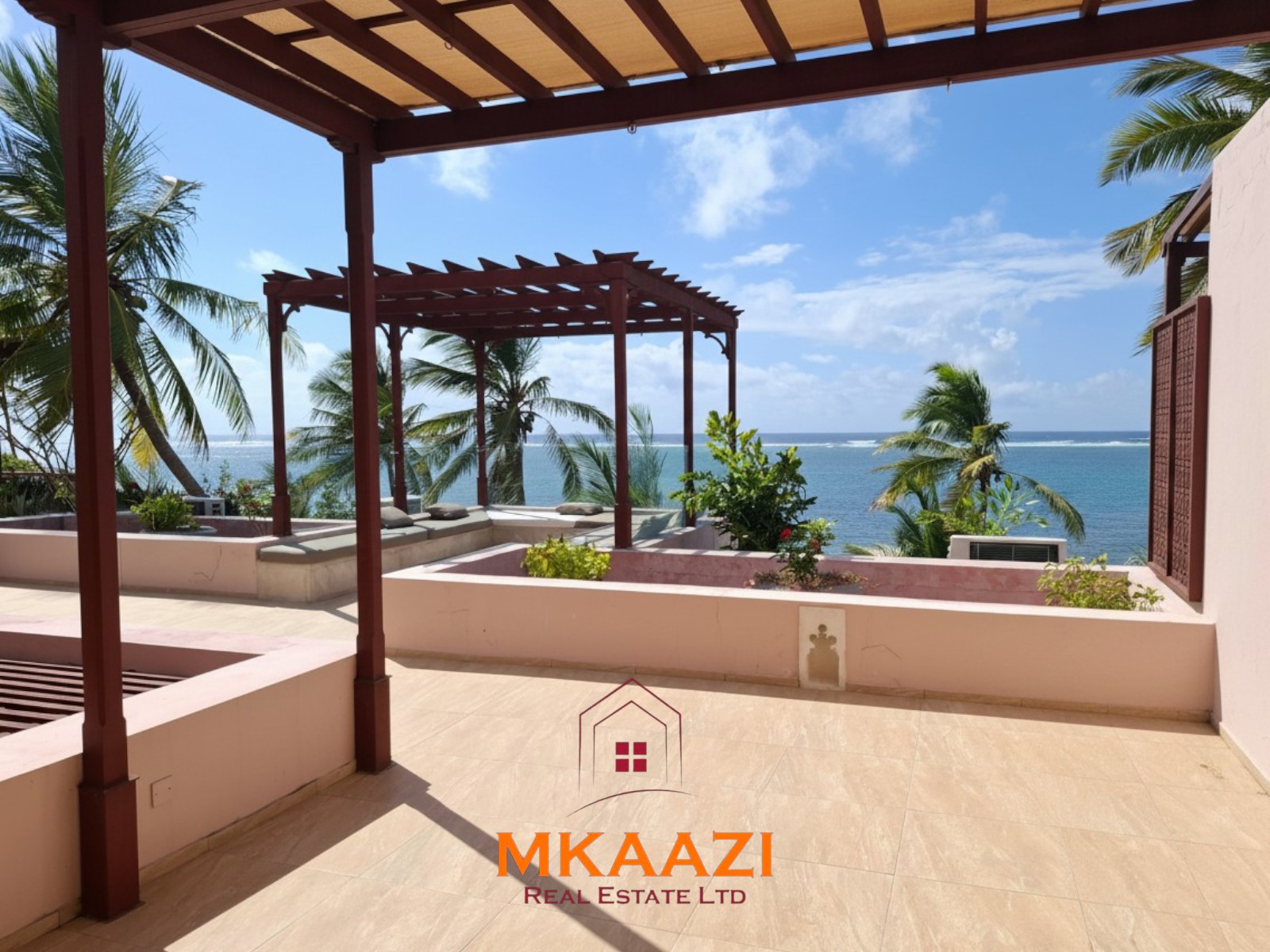 Luxury Beachfront Villa in Kuruwitu, Vipingo Luxury 3-bedroom beachfront villa for short-term rental in Kuruwitu, Vipingo with ocean views, private beach access, shared swimming pool, and modern interiors.