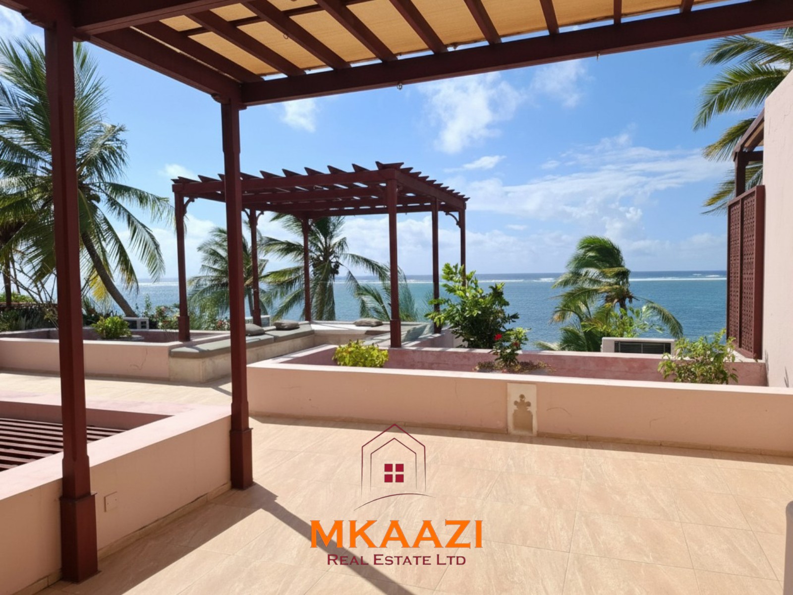 Luxury Beachfront Villa in Kuruwitu, Vipingo Luxury 3-bedroom beachfront villa for short-term rental in Kuruwitu, Vipingo with ocean views, private beach access, shared swimming pool, and modern interiors.