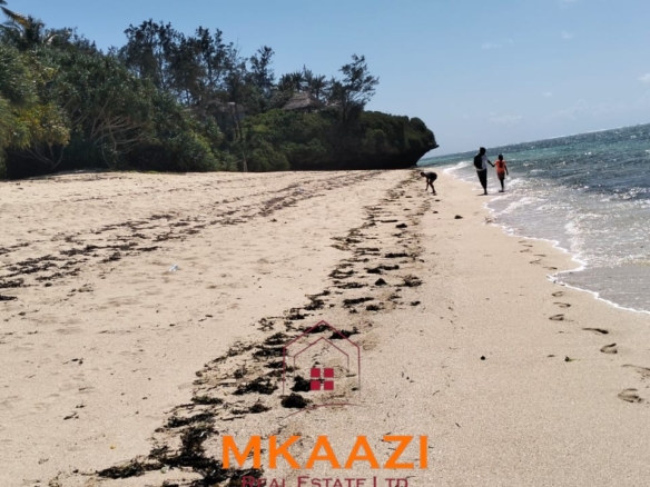 Luxury 3-bedroom beachfront villa for short-term rental in Kuruwitu, Vipingo with ocean views, private beach access, shared swimming pool, and modern interiors.
