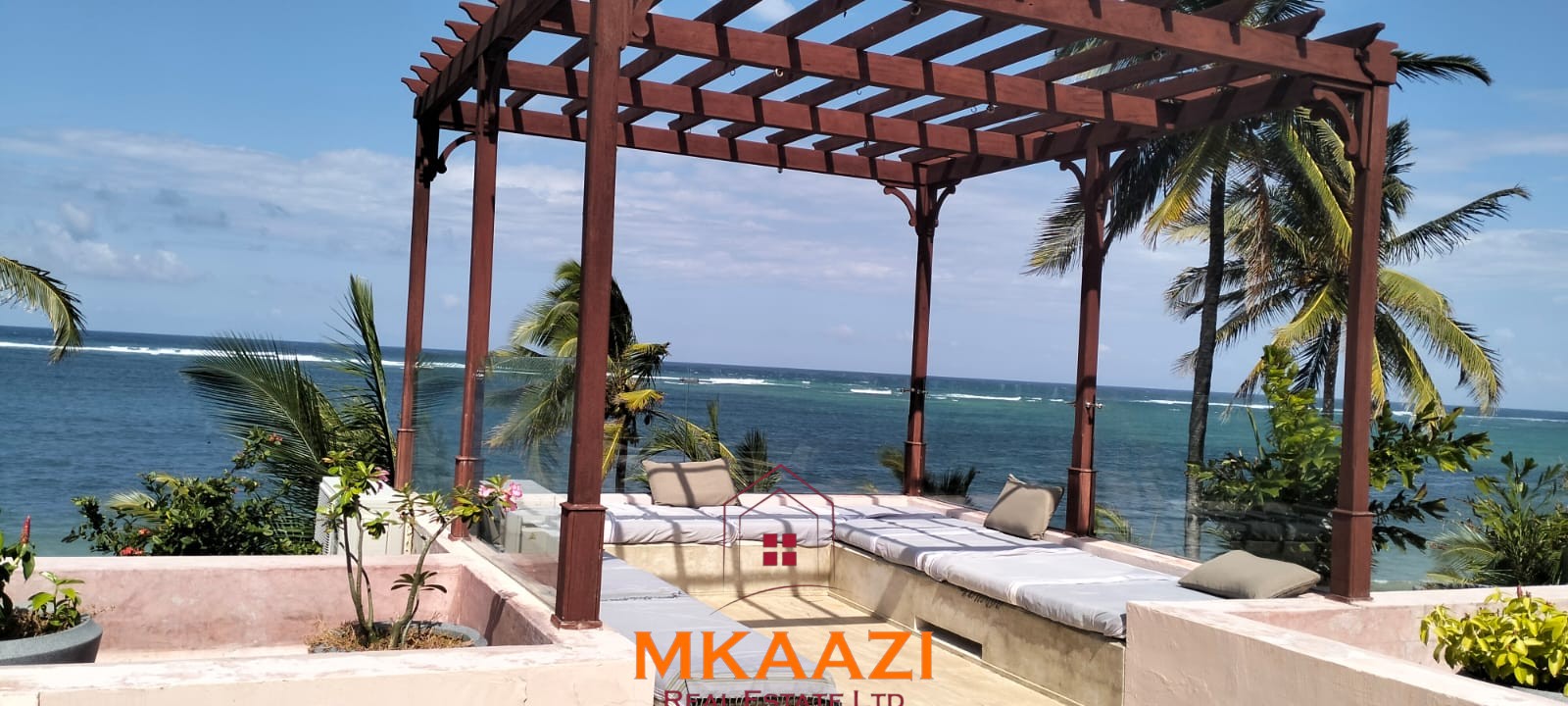 Luxury Beachfront Villa in Kuruwitu, Vipingo Luxury 3-bedroom beachfront villa for short-term rental in Kuruwitu, Vipingo with ocean views, private beach access, shared swimming pool, and modern interiors.