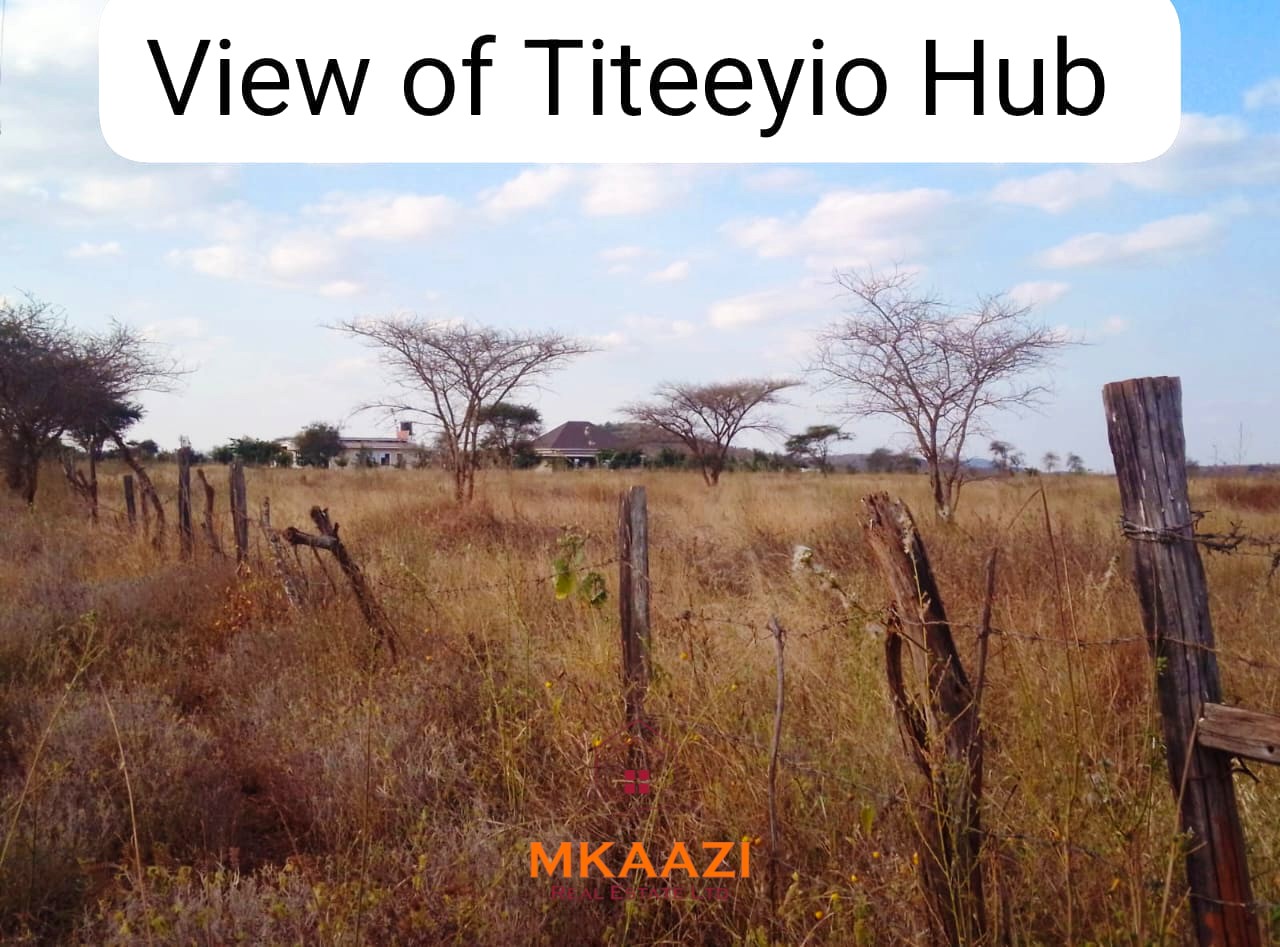 50×100 Plots for Sale at Titeeyio Hub | KES 700K 50×100 plots for sale at 10514 Titeeyio Hub along Emai–Loitoktok Road, 2km from Duka Moja. Ready title deeds, highway access and utilities underway.