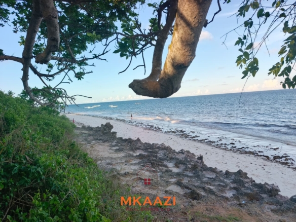2-acre first-row beachfront property for sale at Bofa Beach with direct sandy beach frontage. Offered as one parcel at KES 90 million, ideal for a luxury resort, hotel, villas or coastal development.