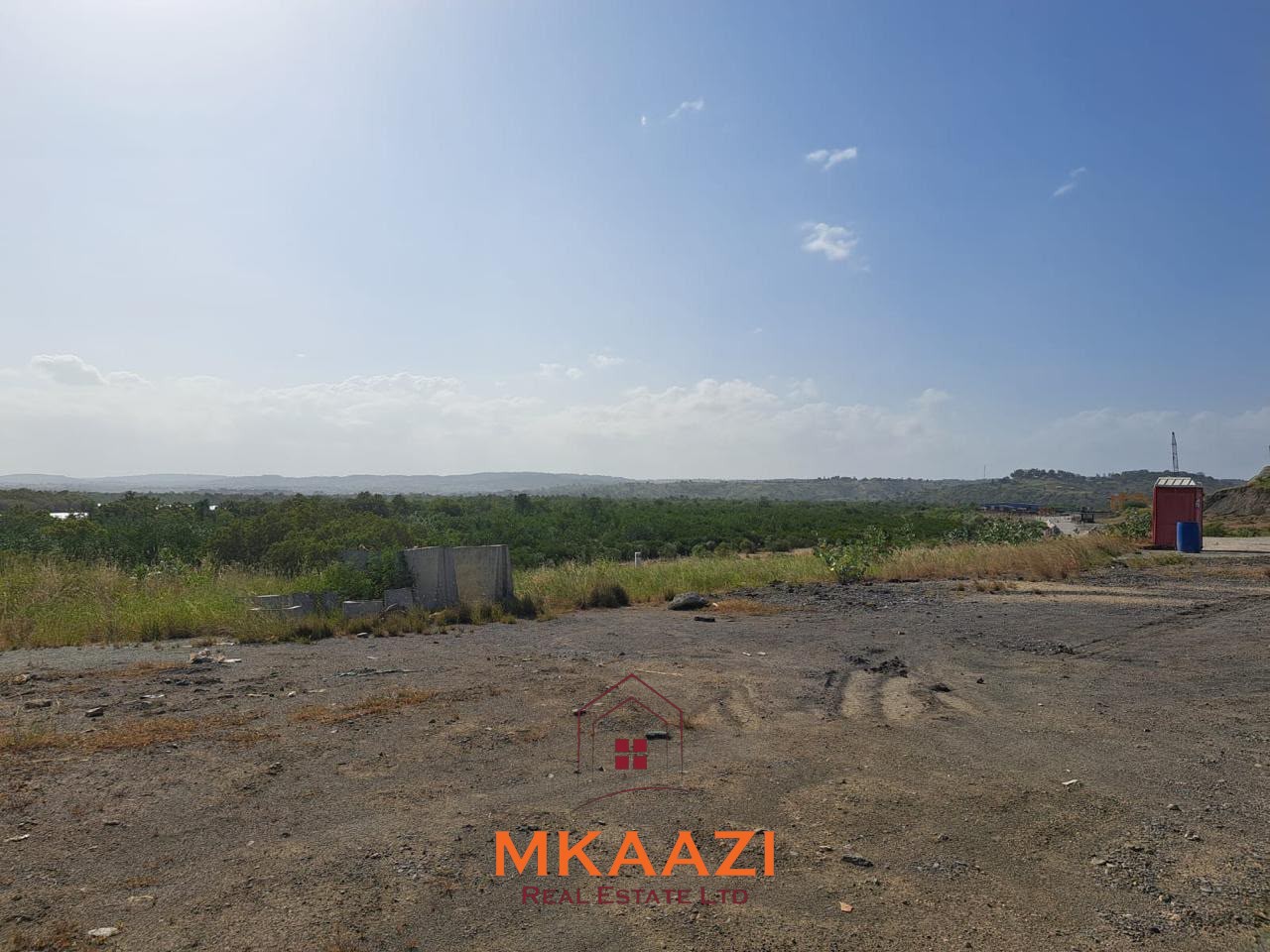 Prime 7.3-hectare road-frontage land for sale in Dongo Kundu, Mombasa, near the Mombasa–Kwale border and adjacent to mangrove forest.