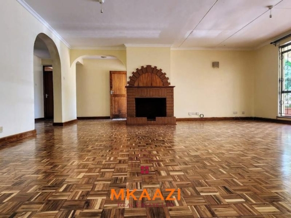 Spacious five-bedroom family home for sale on approximately a quarter acre in Mountain View, Nairobi, featuring a landscaped garden, renovated kitchen, fireplaces, and detached two-bedroom DSQ.