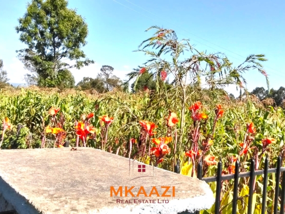 3.5-acre farm for sale in Ol Kalou with a 2-bedroom farmhouse, KPLC electricity, 70-foot fresh-water well and staff quarters.