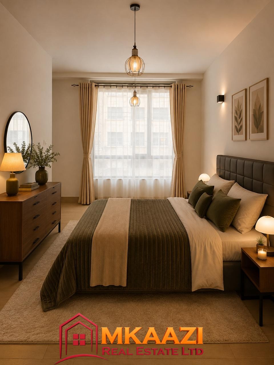Enclave Apert 8 Master bedroom interior at Enclave Apartments, Kilimani Nairobi