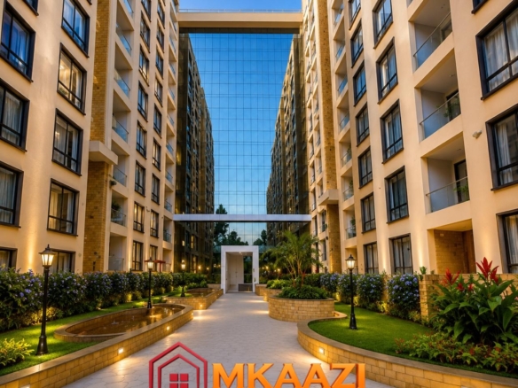Contemporary apartment building at Enclave Apartments Kilimani Nairobi