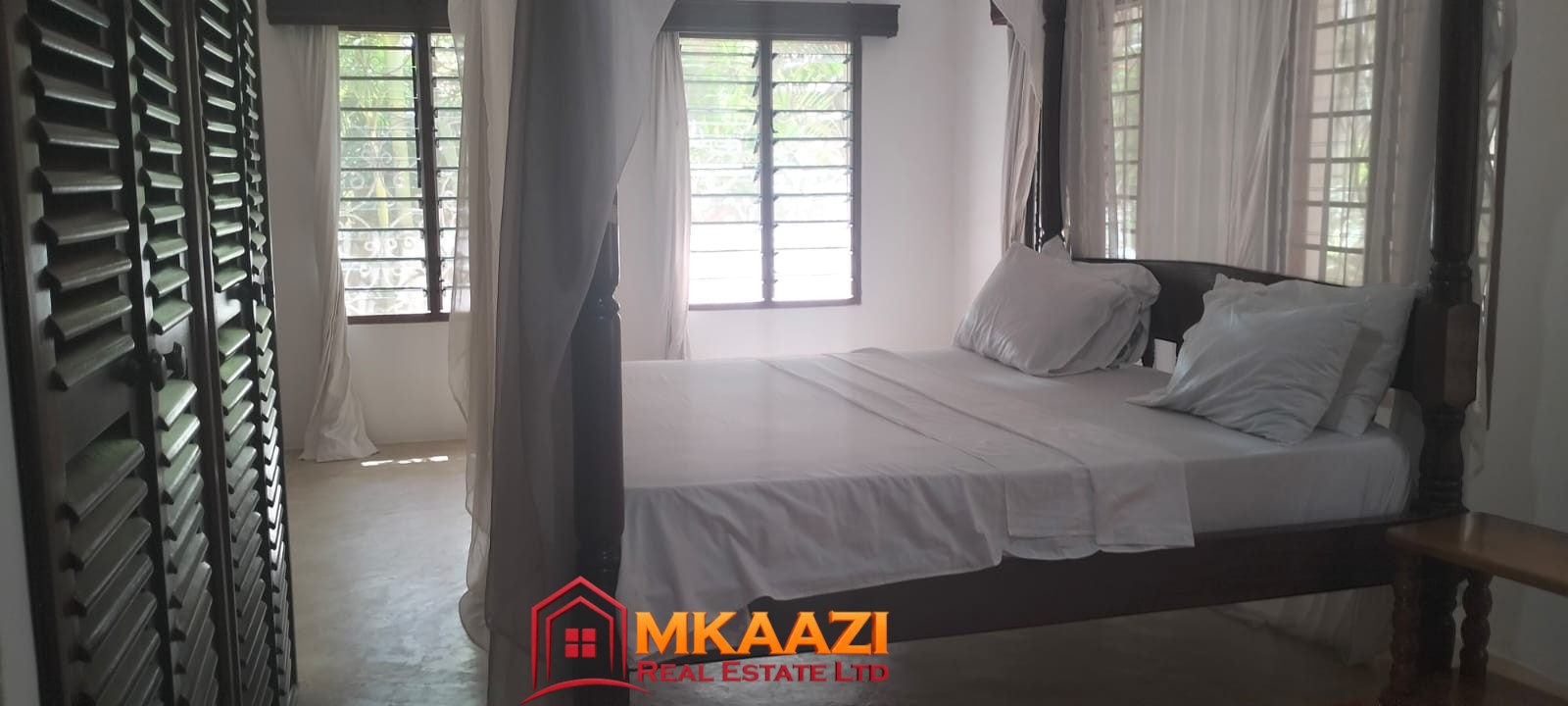 Comfortable furnished bedroom in an apartment for rent in Malindi
