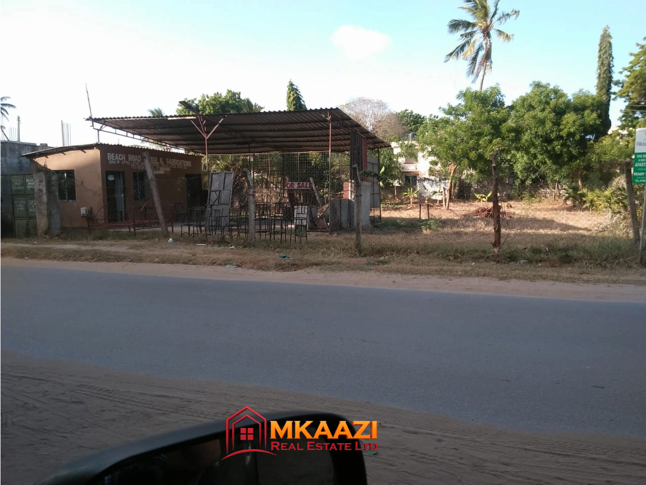 Corner Plot Mtwapa (2) Freehold commercial property with temporary workshop structure in Mtwapa
