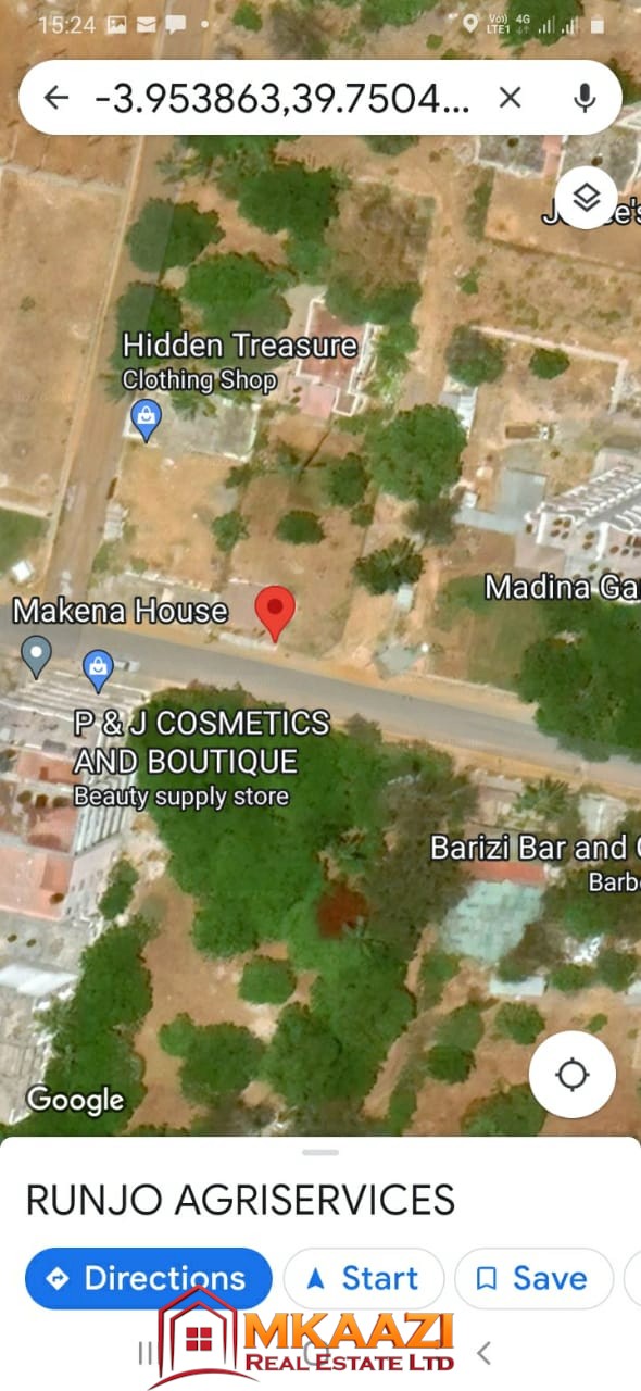 Mtwapa plot Commercial land for sale in Mtwapa CBD, Kilifi – ¼-acre freehold corner plot