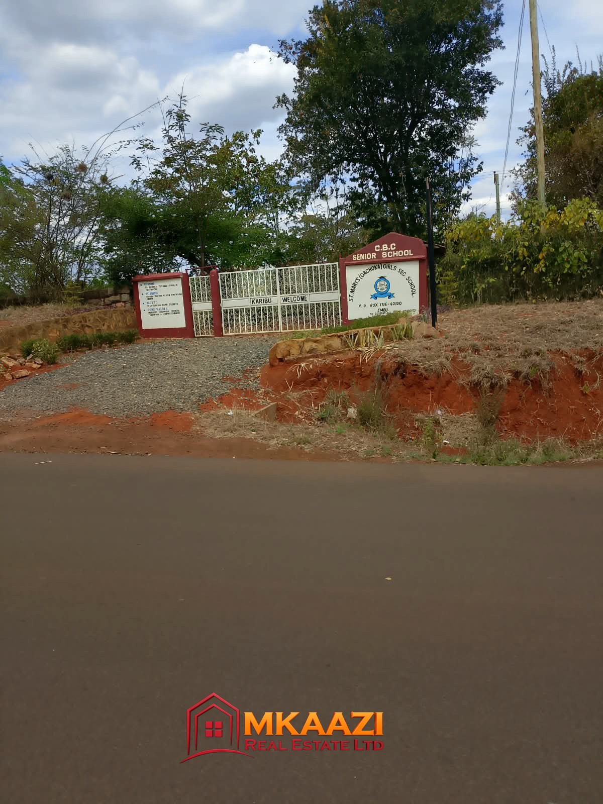 4.5-acre property bordering St Mary Girls School in Gachoka
