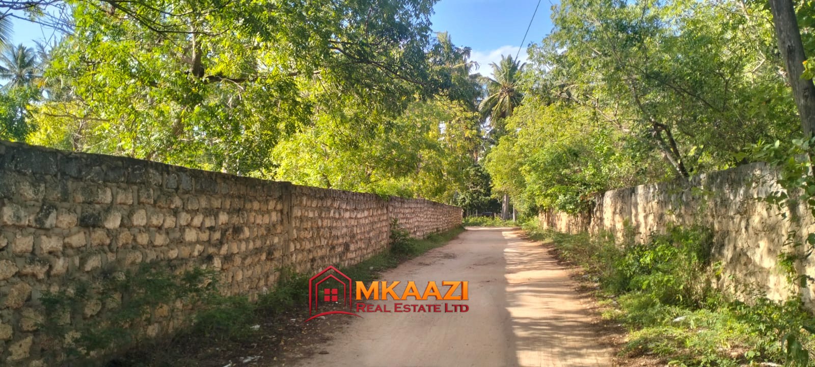 titleBay (5) 4.5-acre land for sale off Turtle Bay Road with mature coconut palms, lush vegetation, stone walls and an existing structure